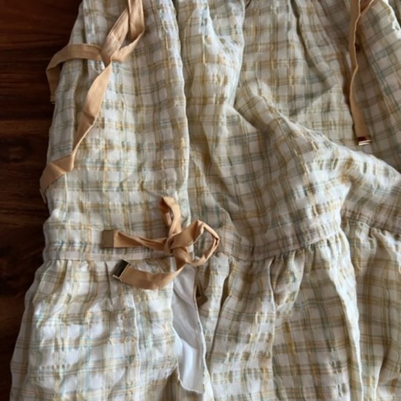 MON RENN Lucille Marigold Plaid Print Midi Skirt - Picture 11 of 12